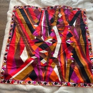 vintage Emilio Pucci kaleidoscopic geometric print silk scarf